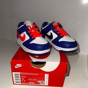 NIKE COURT ROYAL LOW DUNKS. Never worn!!! PRICE IS FIRM